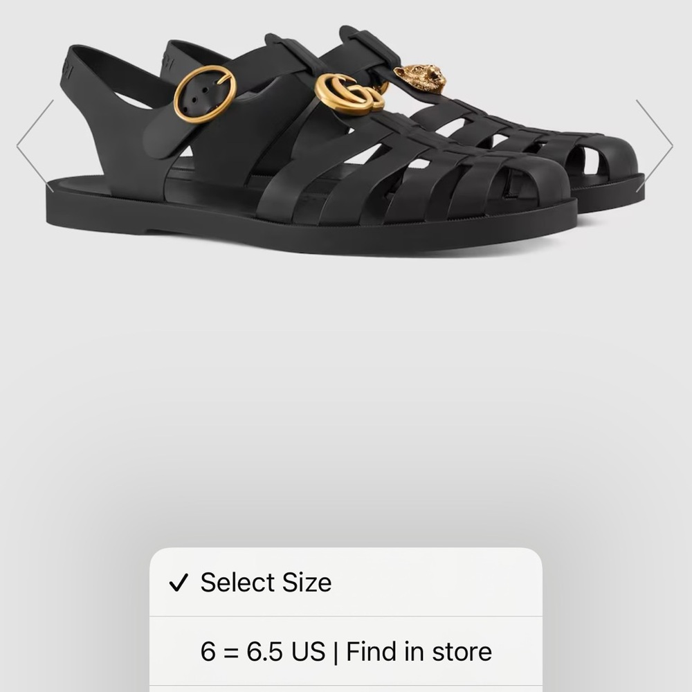 ✨BRAND NEW ✨💯% AUTHENTIC GUCCI RUBBER SANDALS - Picture 8 of 9